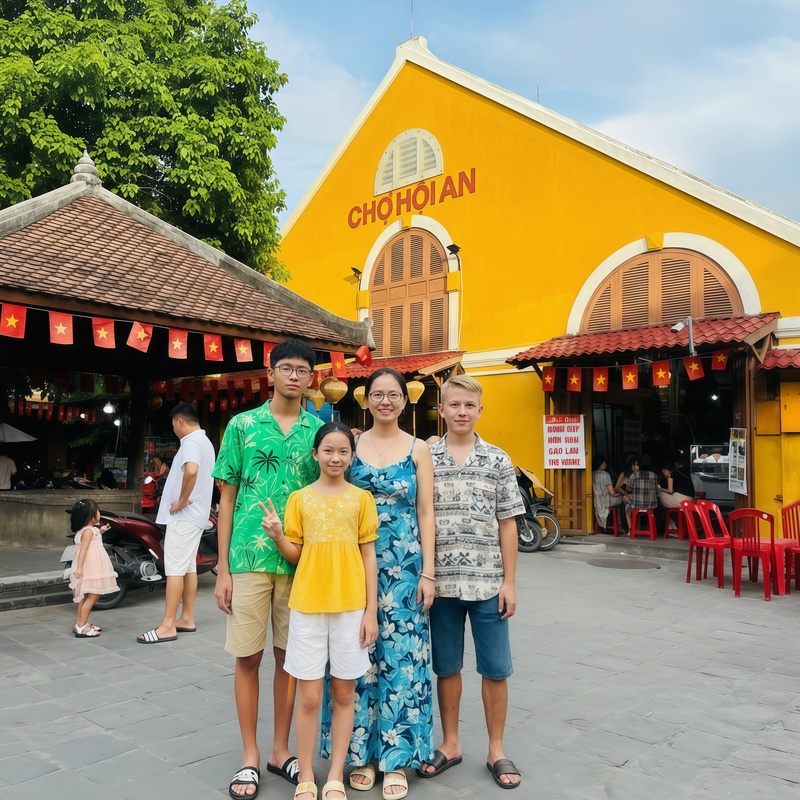 Tourists taking pictures at Hoi An Market