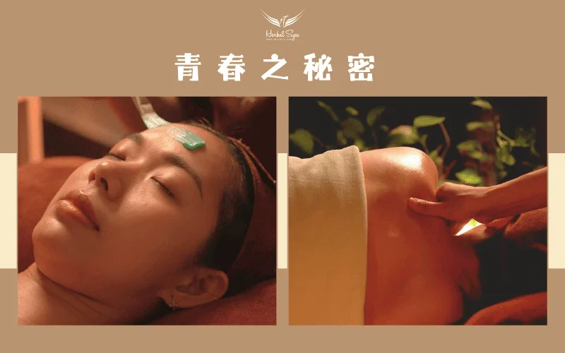 青春之秘密是一個綜合性的孕婦水療套餐，結合了護膚和微積分的中文套餐