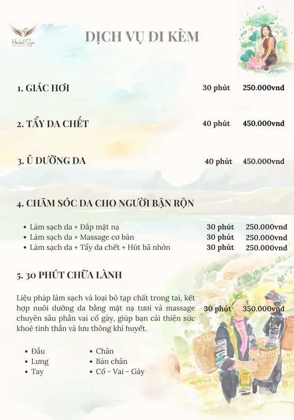 Bảng giá Herbal Spa