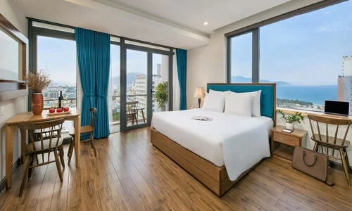 Rooms have a romantic, beautiful view of the sea or the entire city
