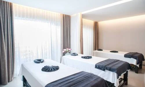 The massage room at SEN Boutique Spa creates a sense of spaciousness and relaxation