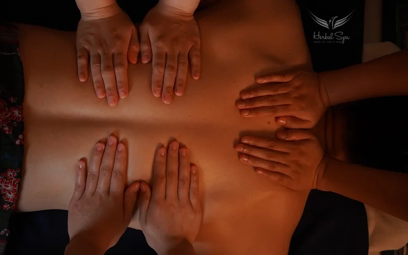 The eight hands massage is not only a unique and luxurious experience but also offers numerous health benefits