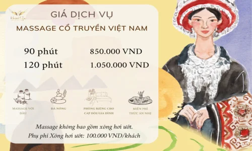 Bảng giá dịch vụ massage cổ truyền Việt Nam tại Herbal Spa Đà Nẵng